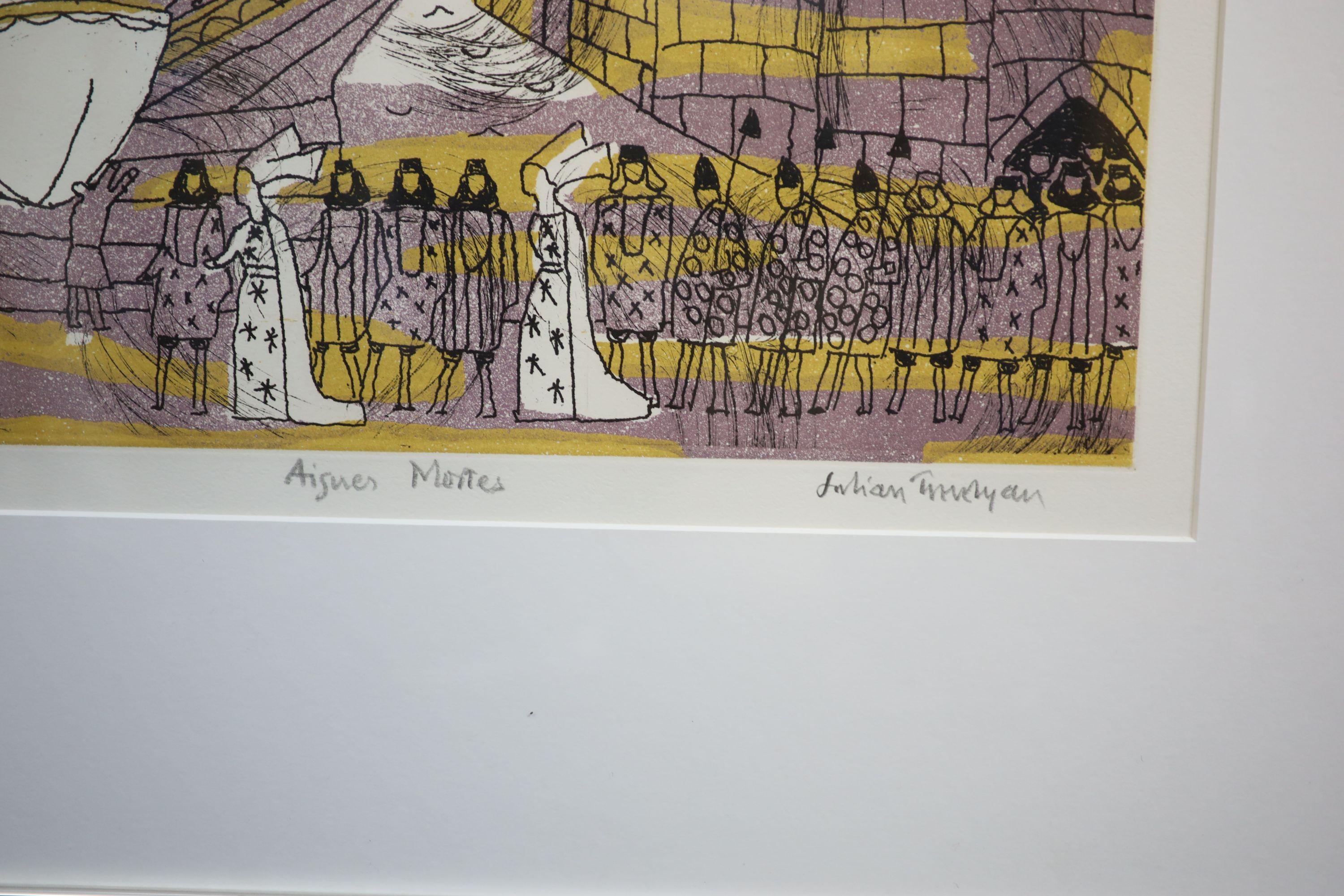 Julian Trevelyan (1910-1988), Aigues Mortes, limited edition print, 39 x 52cm.